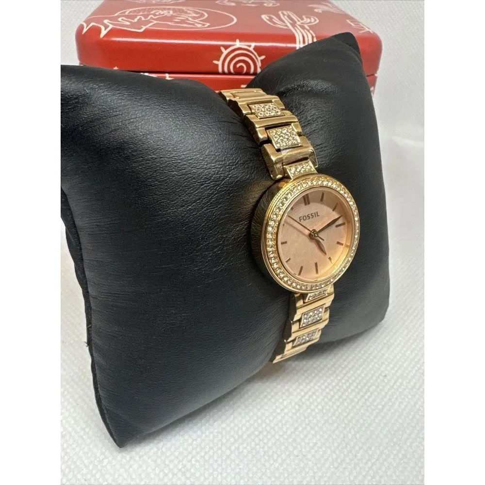 Fossil Karli BQ3517 Women's Rose Gold Stainless Steel Analog Quartz Watch YAY36